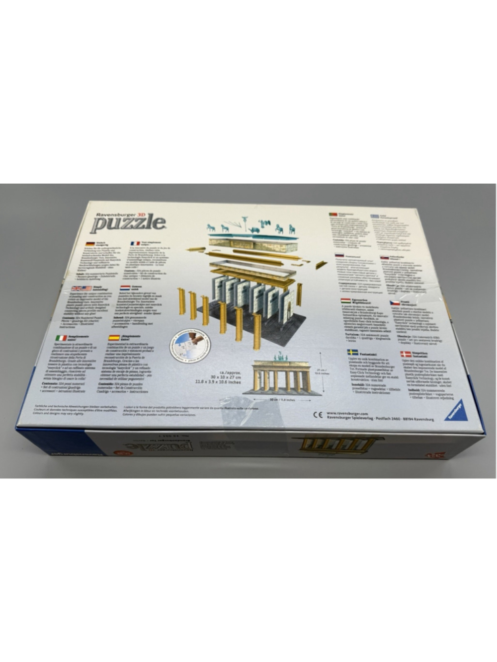 Ravensburger 3D Puzzle - Brandenburger Tor Berlin - #125517 - Used - Complete - Picture 6 of 6